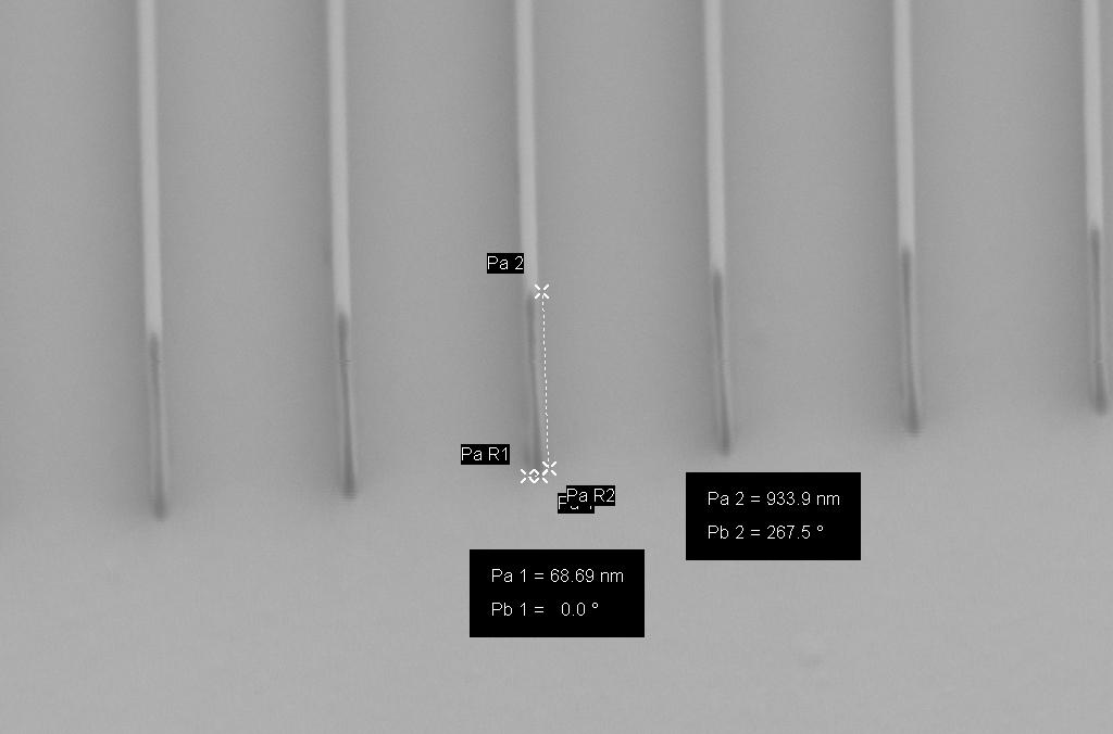 70nm Fused Silica lines 933nm deep Cr mask