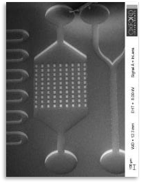 Biomedical microfluidic filter SEM silicon etch 